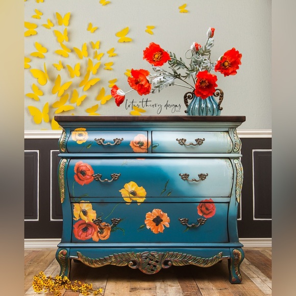 Redesign with Prima Decor Transfer ~ POPPY GARDENS 24” x 30” - Picture 3 of 3